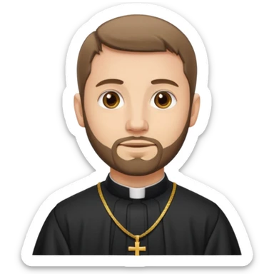 Sacerdote con un poco de barba sticker