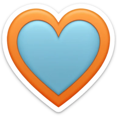 Create a regular heart emoji with the same patterns and color as Lando Norris's 2025 helmet sticker