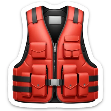 red bullet proof vest helmut lang sticker