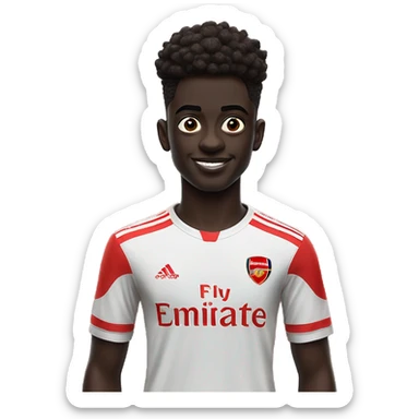 Bukayo Saka with Arsenal FC T-shirt  sticker