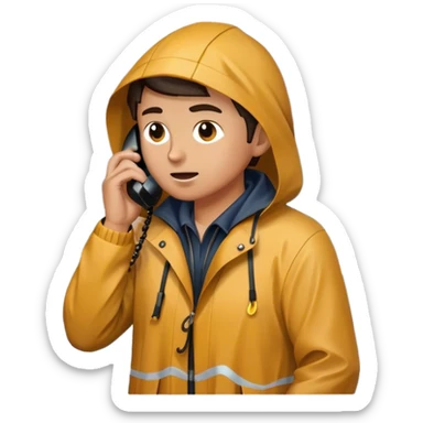 Stormy seas with mom calling sticker