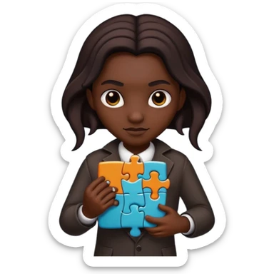 evil dark mysterious creature with puzzle sticker