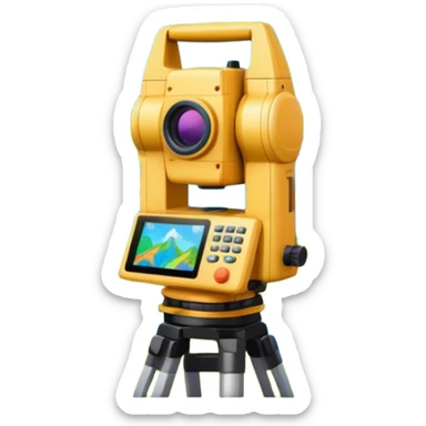 Digital survey using total station instruments sticker