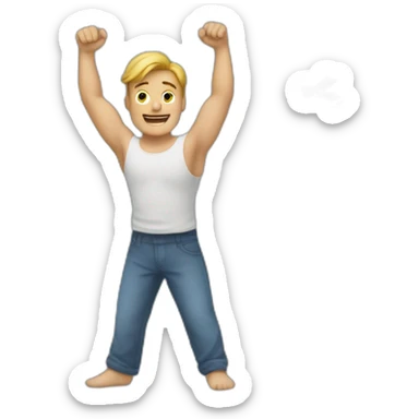 Homme un Bras tendu vers le ciel sticker