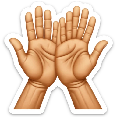 Too hands rubbing together sticker