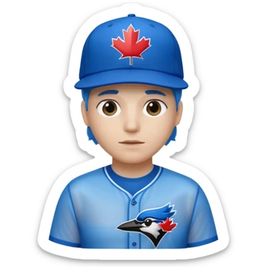 a see throug top of a roty that has a brain that you can whering a 67 shirt and a toronto blue jays hat sticker