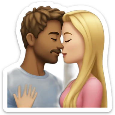 Me kissing my girlfriend  sticker