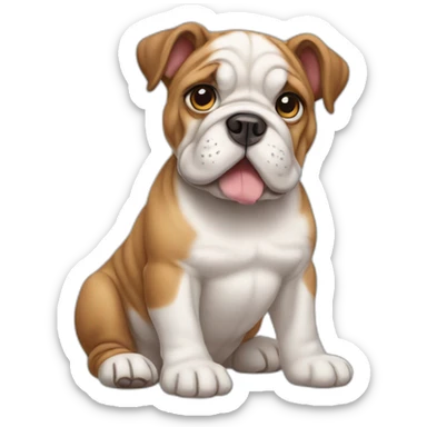 bulldog puppy dog sticker