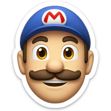 mario no mustache sticker