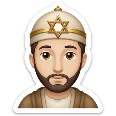 A man of the Jewish religion practicing his religion  sticker