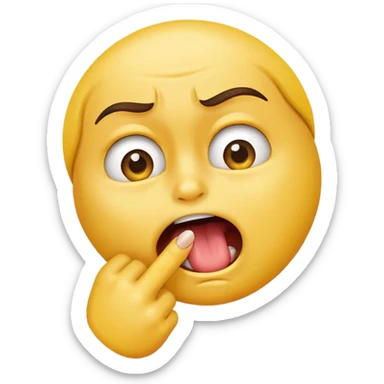 Emoji qui mord son ongle sticker