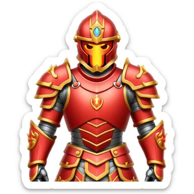 fire armored warrior sticker