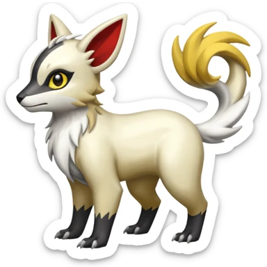 Shiny Brown Golden Yellow Red Black Grey White Beige Linoone-Absol-Trico-Hybrid (Full body) sticker
