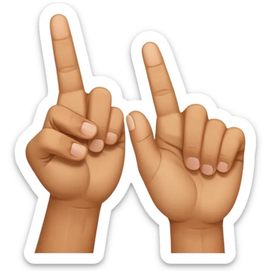 Hold up your hands. With your left hand, make a ‘6’ by curling your index finger like a hook while sticking your thumb out. With your right hand, make a ‘7’ by pointing your index finger straight and your thumb sideways like an L-shape. Put both hands next to each other — that’s the 67 meme sticker