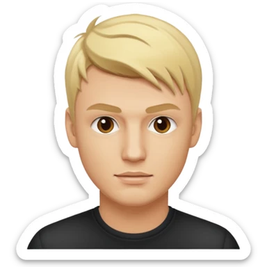 Nick Carter from Backstreet Boys with blonde hair sticker