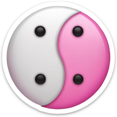pink yin yang sticker