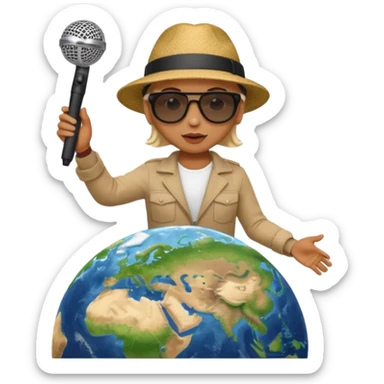 earth + reporter sticker