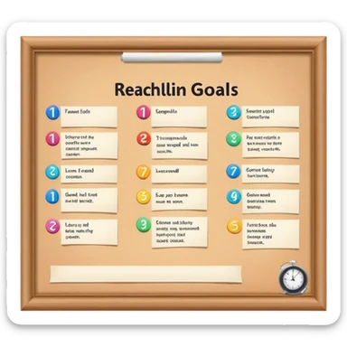 bulletin board reachable goals sticker