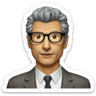 Jeff goldblum innovation consultant wearing glasses sticker