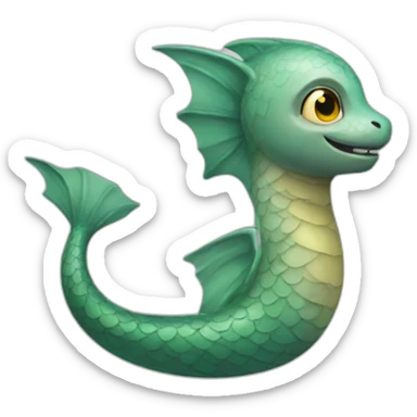 Siren with whole tail sticker