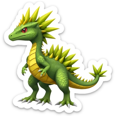 Haxorus-Sceptile-hybrid (full body) sticker