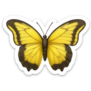 yellow butterfly sticker