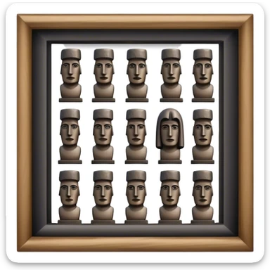 easter island statues sticker