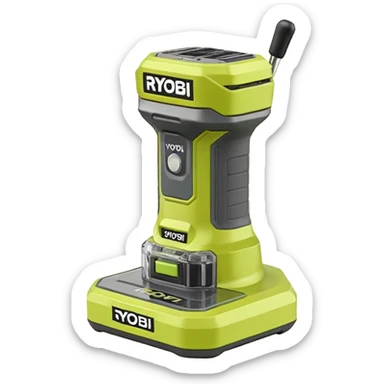ONE+ 18V Cordless Compact Fixed Base Router RYOBI with gray with battery sticker