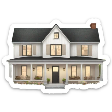 Modern farmhouse mansion  sticker