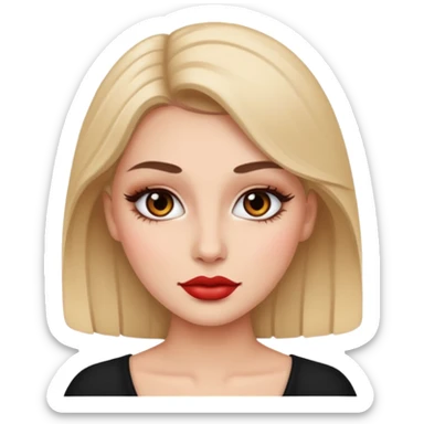 Dama con maquillaje sticker