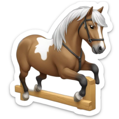 Cheval qui saute un obstacle sticker