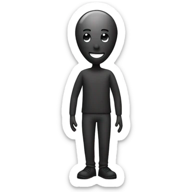 Smiling stickman with a balloon head sticker