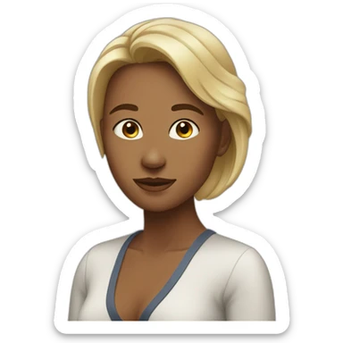 woman testimonial sticker