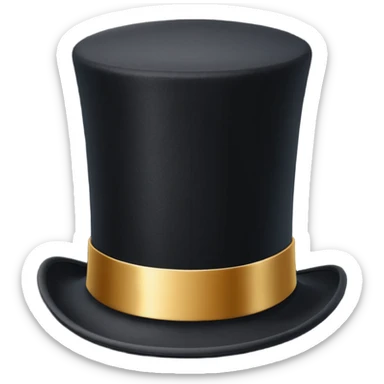 Top Hat: A formal hat often associated with performers, magicians, or formal events.
 sticker