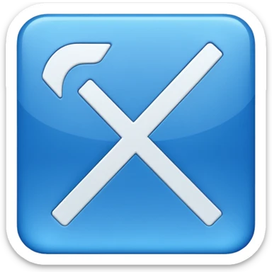 I want a blue square flipped 45 degrees and a white checkmark in it sticker