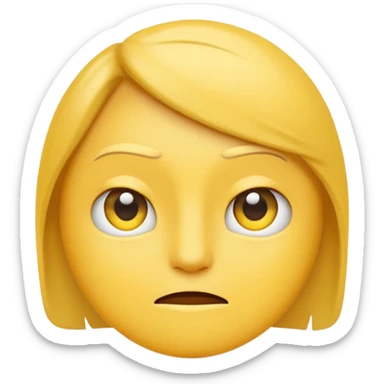Generate a sarcastic emoji or sticker in a minimal flat-design style.  
The emoji should display a confident “nah, not today” attitude:  
- raised eyebrow  
- slight smirk  
- subtle eye-roll or side glance   sticker