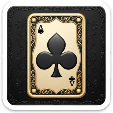 Create emoji for ace card by clubs logo sticker