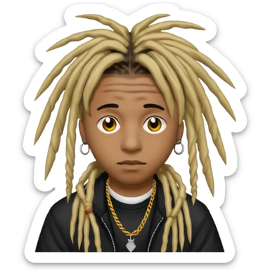 Juice wrld 999 Emo rapper with dreads  sticker