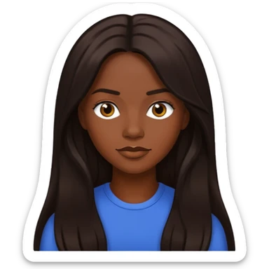 Dawn Richards with dark brown long hair, medium dark skin sticker