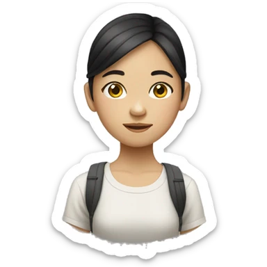 teenage vietnamese girl sticker