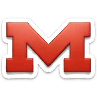 The university of Michigan logo with a big red x  sticker