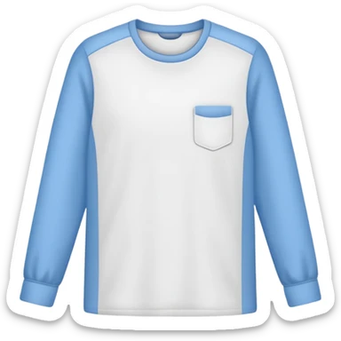 White Long sleeve no just the long sleeve no guy no emoji as well just a plain white long sleeve  sticker