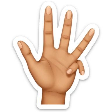 Mano con 3 dedos levantados sticker