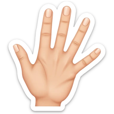 a left hand with four fingers sticker