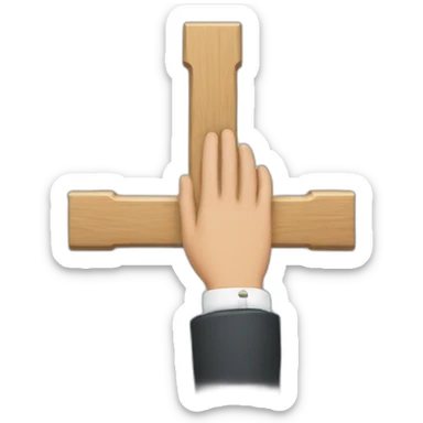 HR-manager hands of the cross sticker