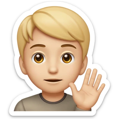 🤔this emoji with an innocent suspicious but also smirking 😏 expression looking up, but with that same hand sticker