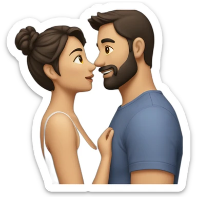 man-with-black-hair-and-beard-kissing-with-shorter-long-brown-hair-woman sticker