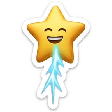 a shooting star sticker