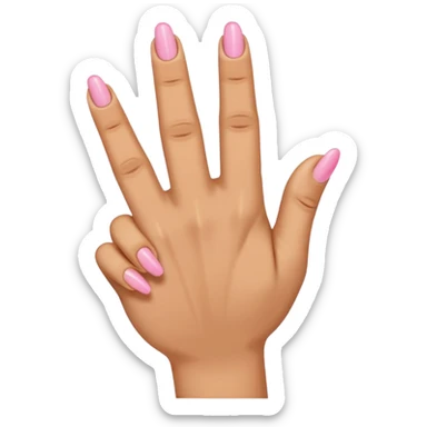 Extend your thumb, index finger, and middle finger straight out tuck your ring finger and pinkie sticker