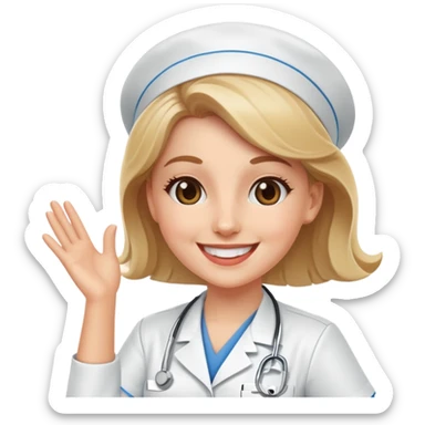 White girl nurse who is dancing sticker